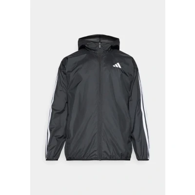 Image of adidas Essentials 3 Stripes Windbreaker, Recycled Polyester, Black