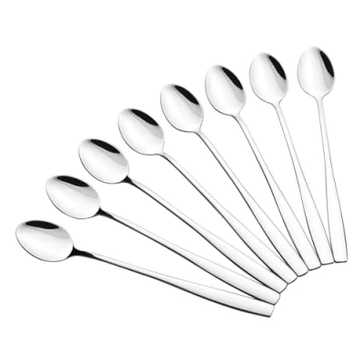 Image of Zerdyne 12 Pieces Long Handle Iced Tea Spoon, Stainless Steel Stirring Mixing Spoon