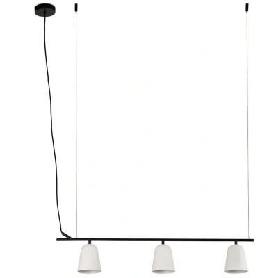 Image of Studio 3 Light Bar Pendant Ceiling Matt White