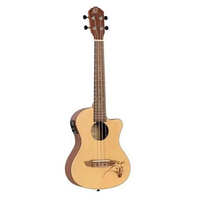 Image of Ortega Guitars Concert Ukulele Electro Acoustic Bonfire Series Spruce, Sapele, Natural (RU5CE TE)