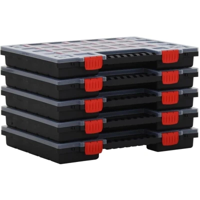 Image of vidaXL Assortment Boxes 10 pcs 40x30x5 cm Polypropylene