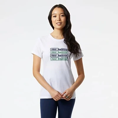 Image of New Balance Sport Script Graphic Tee, Women, Black, S