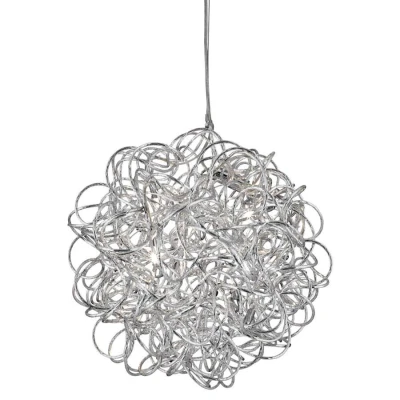 Image of Scribble 6 Light Ribbon Ceiling Pendant Chrome, G4 Bulb