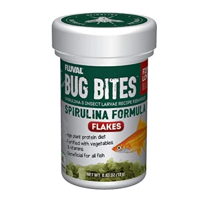 Image of Fluval Bug Bites Spirulina Flakes Fish Food 18g