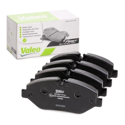 Image of 42555881, 42561355, 42576975, 5801268962, 5801268964 Brake pad set VALEO 301027 FIRST Front Axle excl. wear warning contact with anti squeak plate