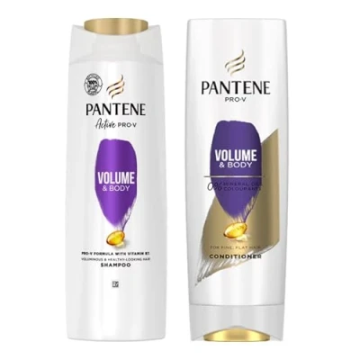 Image of Pantene Active PRO V Volume &amp; Body Shampoo 400ml and Conditioner 360ml Set Adds Fullness Shine for Fine Hair 2 Pack