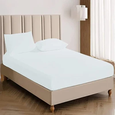 Image of Cotton Comfort 100% Egyptian 400 Thread Count Fitted Sheet, White, Single