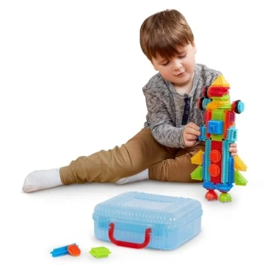 Image of Bristle block 50 piece Basic builder case with handle