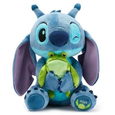Image of Disney Store Official Stitch &amp; Frog 626 Day Plush, 33cm / 13&quot;, Alien Cuddly Toy, Dated with 2025 of Foot, Suitable from Birth