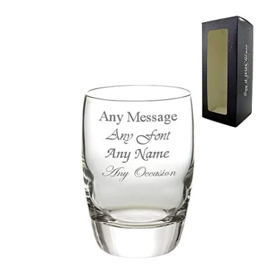 Image of Personalised Engraved 265ml Michelangelo Whisky Tumbler Gift Box Wedding Birthday Christmas