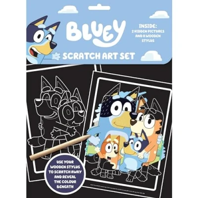 Image of Alligator Bluey Scratch Art Set, for Kids, Art, Gifts, Activities, Book, Kids