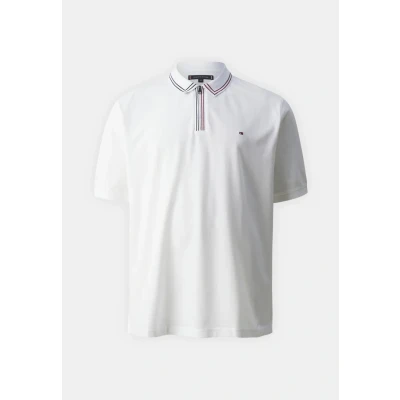 Image of Tommy Hilfiger ZIP Plackt Tipng Polo shirt, Men&#039;s, Size: XXL, White