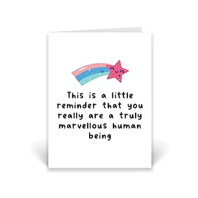 Image of Rib ticklerz Friendship Card Amazing Human Being Positivity Thank You Friend Self Confidence Colleague Best Mum Dad Bestie CD707