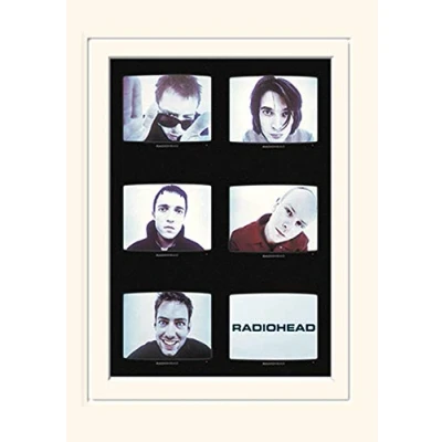 Image of Pyramid International Radiohead (TVs) Mounted Print Memorabilia 30 x 40cm, Paper, Multicoloured, 40 1.3 cm