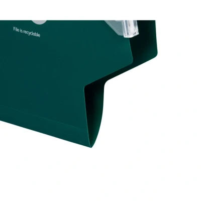 Image of Rexel Crystalfile Extra 15mm Lateral File 150 Sheet Green (25 Pack)