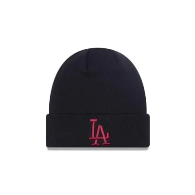 Image of New Era Unisex MLB Leauge Essential Beanie Los Angeles Dodgers Black