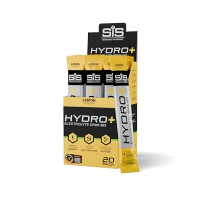 Image of Science in Sport Hydro+ Electrolytes Powder Sachets with 5 Essential and Added Vitamins C, B6, B12 for Hydration Drink Lemon, Pack of 20