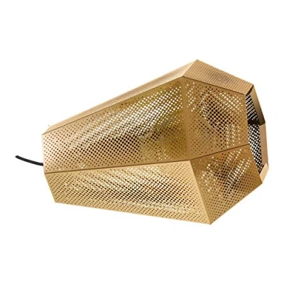 Image of EGLO Chiavica table lamp, perforated design, brass