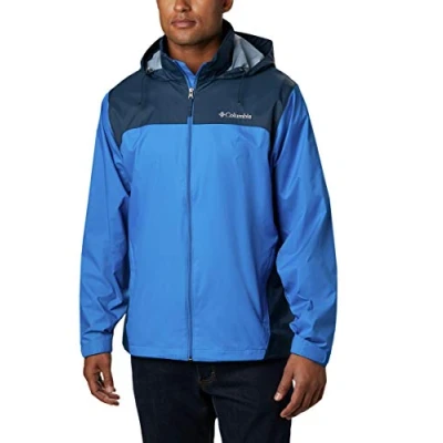 Image of Columbia Men&#039;s Glennaker Lake Rain Jacket, Blue Jay/Columbia Navy, 2X
