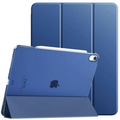 Image of TiMOVO for iPad Air 13 Inch Case M2 2024, Slim Stand Cover inch, Support Touch ID, Auto Wake/Sleep Smart Shell with Translucent Back, Case, Navy Blue
