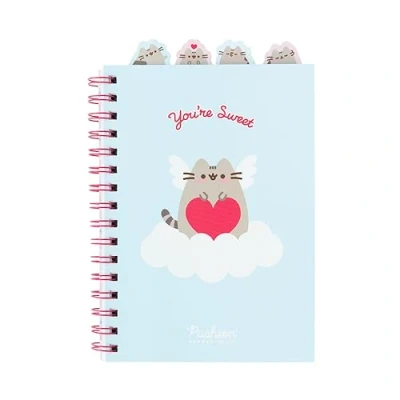 Image of Grupo Erik Pusheen A5 Project Notebook With 4 Dividers Dividers, Planner, Notepad Gifts, Stationery, Cat