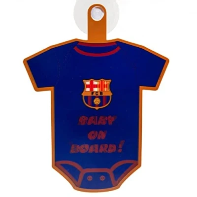 Image of Fc Barcelona Football Kit Baby On Board Sign Car Window