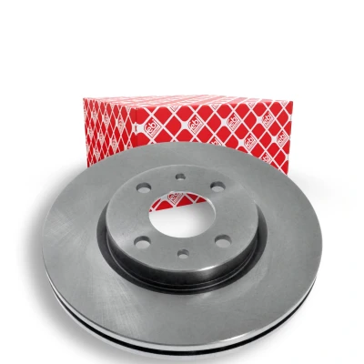 Image of 424973, 424974, 4249E5, 4249L2 Brake disc FEBI BILSTEIN 108640 Front Axle 257mm 22mm 4 Hole 98mm internally vented Coated PEUGEOT: Bipper Van