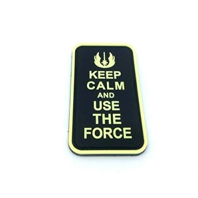 Image of Keep Calm And Use The Force Glow In Dark Cosplay PVC Airsoft Patch