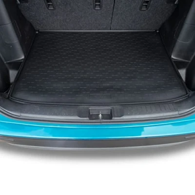 Image of Travall CargoMat Boot Liner Compatible with Suzuki Vitara (2015 Current) Premium Tailored to Fit Car Floor Mat Waterproof Black Rubber All Weather Dog Friendly Specific Protector