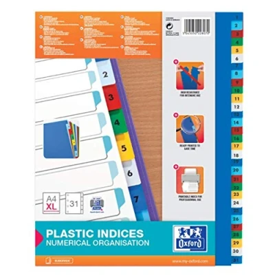 Image of Elba StrongLine 100204822CO Register 1 31/31 PiecePlastic A4 XL Multi Coloured