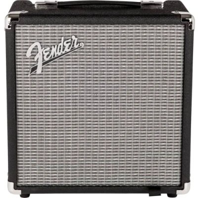 Image of Fender Rumble 15, Bass Amp, 15W, Suitable For Electric Guitar, Small/Compact Practice Black/Silver
