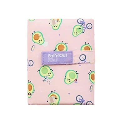 Image of Roll&#039;eat ® Mr. Wonderful Waterproof Thermal Bag Convertible into a Tablecloth, Reusable and Eco Friendly without BPA with Zipper, for School, Travel, Avocado Color Eat&#039;n&#039;out Mini Mr