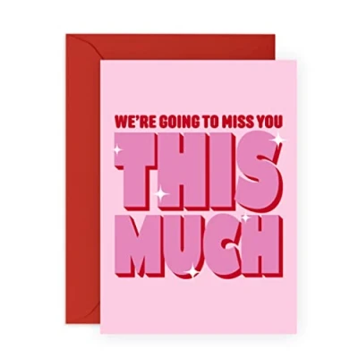 Image of Central 23 Goodbye Card Coworker Leaving Miss You This Much Good Luck Cards For Men Women Friendship Farewell Gifts Him Her Comes With Fun Stickers