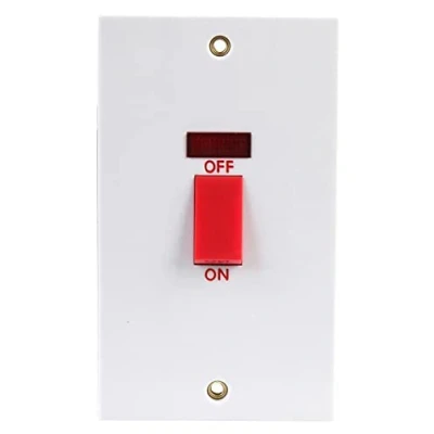Image of Pro Elec 45A Control Switch with Neon Indicator (Double Size)