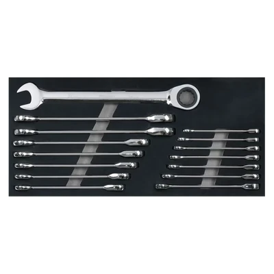 Image of Siegen Combination Ratchet Spanner Set 15pc Metric