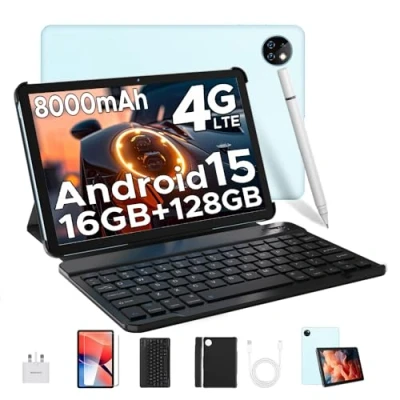 Image of DOOGEE T10W Android 15 Tablets 2025, 10 inch Tablet with SIM Card Slots, 16GB RAM+128GB ROM/2TB, Tablets, 8000mAh, Keyboard/Pen/Mouse/Case, 4G LTE/Widevine L1/Face ID/GPS/OTG