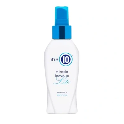 Image of It’s a 10 Haircare Miracle Leave in Lite Conditioner, Ultra Light Formula, Detangler Adds Shine, Natural Ingredients, 120ml