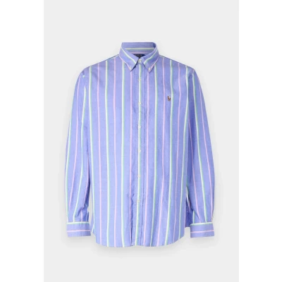 Image of Polo Ralph Lauren LONG Sleeve Sport Shirt Shirt, Men&#039;s, Size: Small, Royal/pink multi