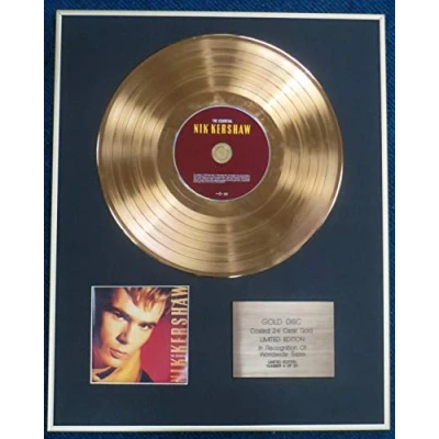 Image of Century Presentations NIK KERSHAW Limited Edition CD 24 Carat Gold Coated LP Disc THE ESSENTIAL