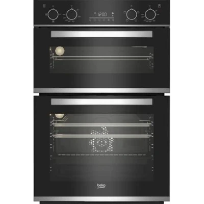 Image of BEKO Pro RecycledNet BBXDF25300X Electric Double Oven Stainless Steel, Steel