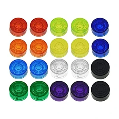 Image of Geieold 20Pcs Effect Pedal Protection Caps Colorful Guitar Footswitch Topper