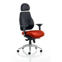 Image of Chiro Plus Ultimate with Headrest Bespoke Colour Seat Tabasco Orange