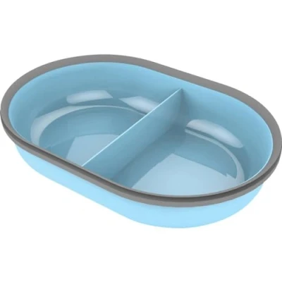 Image of Sure Petcare SureFeed Split Pet Bowl with Integrated Seal, Compatible Microchip Feeder Sealed Lid, Works for Wet and Dry Food, Keeps Food Fresh, Blue