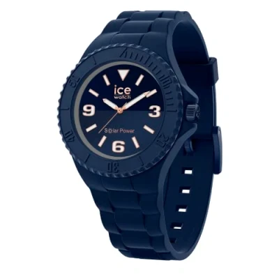Image of Ice WATCH Generation Solar Blue RG Men&#039;s Wristwatch With Silicon Strap 020632 (Large)