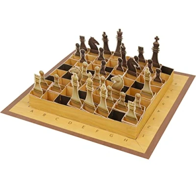 Image of Pop Up Games Chess Set Unique Foldable Design Travel Piece Traditional Strategy Board Game for Kids/Children/Adults