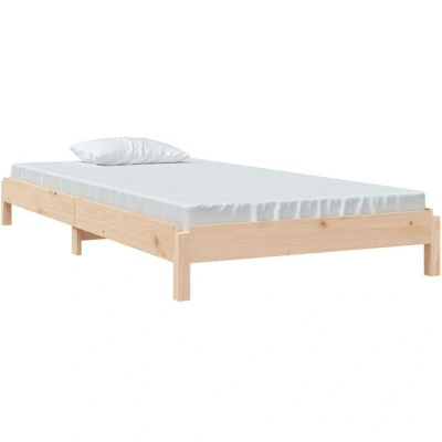Image of vidaXL Stack Bed without Mattress 75x190 cm Small Single Solid Wood Pine