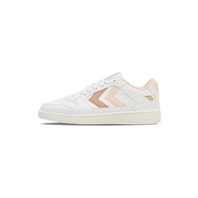 Image of Hummel ST Power PLAY Trainers, Women&#039;s, Size: 4, White soft pink mahogany rose Pu
