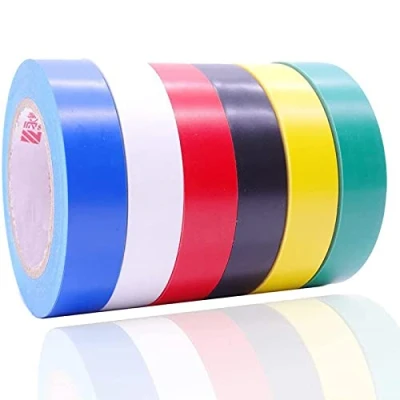 Image of Maveek 6 Pack Mixed Colour Electrical Insulation Tape Adhesive Gaffer
