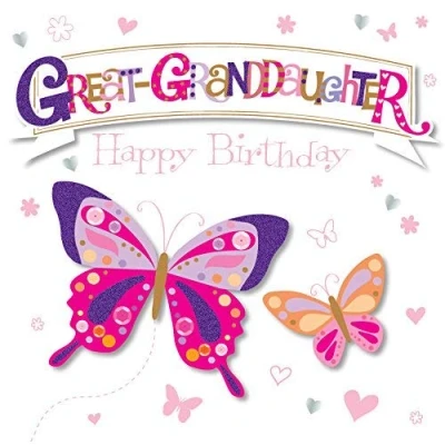 Image of Great Granddaughter Happy Birthday Greeting Card by Talking Pictures Cards