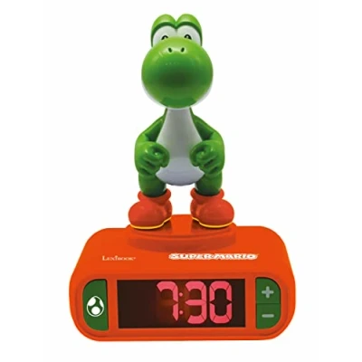 Image of Lexibook Nintendo Super Mario Sound Effects Boys Alarm Clock with Snooze Orange/Green, One Size